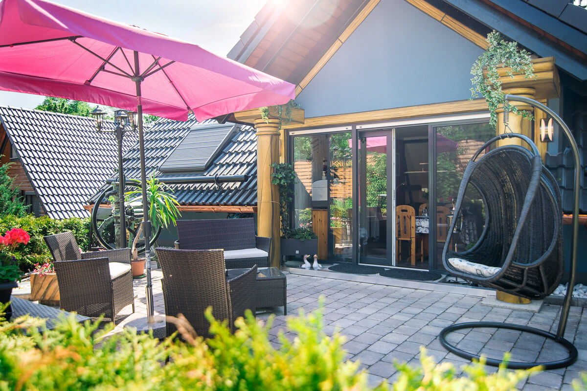 Terrasse Kaiser's Plateau Wohnung Ferienwohnungen Herrieden